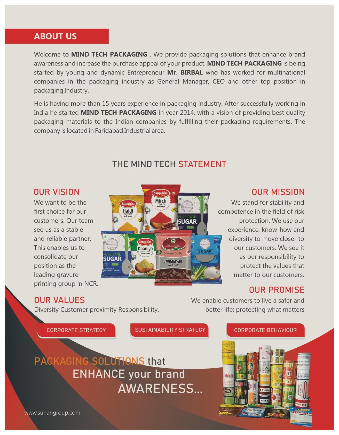 Mind Tech Packaging brochure, page 2