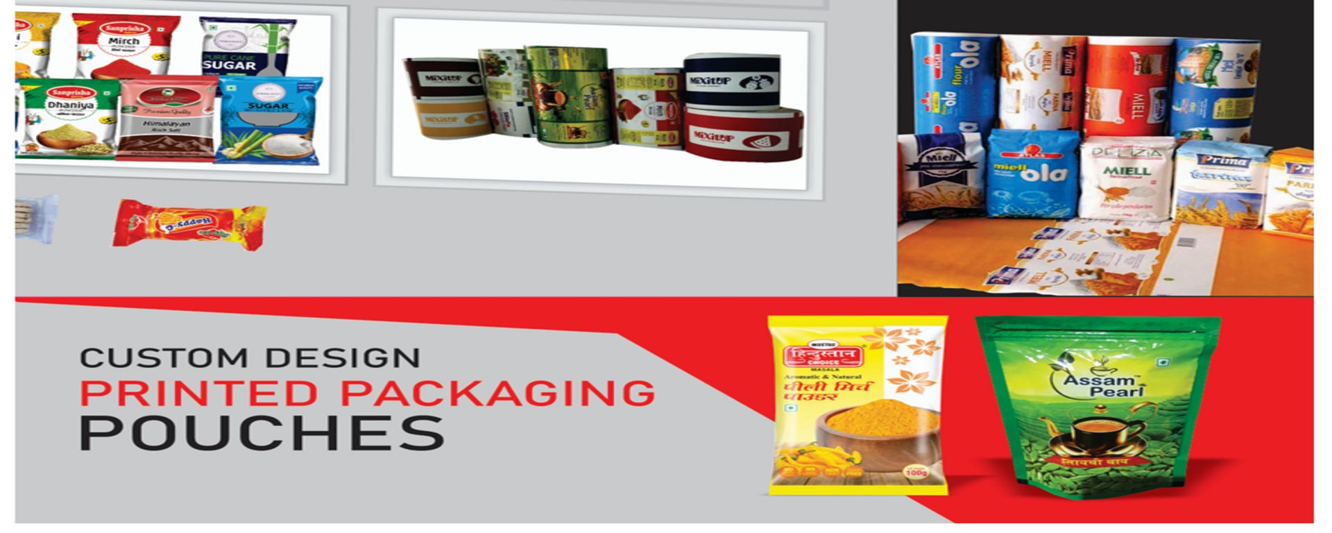 Custom design printed packaging pouches